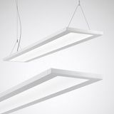 Suspended luminaires Luceos H standard product D/H Prisms White rectangular ETDD 56W 7400lm Wide reduced glare UGR19 (W19) IK03 3 SDCM