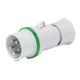 STRAIGHT PLUG HP - IP44/IP54 - 2P+E 32A >50V >300-500HZ - GREEN - 2H - SCREW WIRING