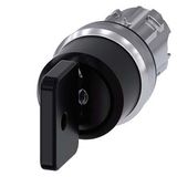 3SU1050-4HL11-0AA0-Z Y10 Key-operated switch O.M.R, 22 mm, round, metal, shiny, lock number 73034, black, with 2 keys, 3 switch positions I-O-II, latching, actuating angle 2x45°,