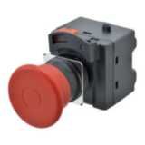 Emergency stop switch, Push-In, non-illuminated, 40 mm dia, push-lock/