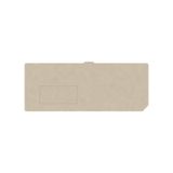 End plate (terminals), 79.75 mm x 2.5 mm, dark beige