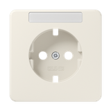 Zentralplatte für SCHUKO® Steckdosen mit Schriftfeld, Duroplast, Serie CD, weiß