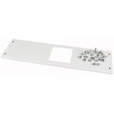 Front cover, +mounting kit, for NZM2, horizontal, 4p, HxW=200x600mm, grey