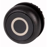 Pushbutton, RMQ-Titan, Flat, maintained, black, inscribed, Bezel: black