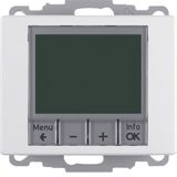 Thermostat, NO contact, centre plate, time-controlled, arsys, p. white