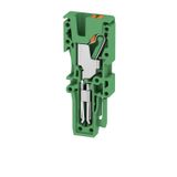 Plug (terminal), PUSH IN, 2.5 mm², 800, 24 A, Number of poles: 1, gree