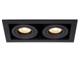 CHIMNEY Recessed spotlight  2x GU10/50W  Black