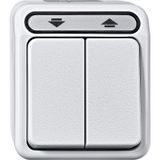 Roller shutter switch, 1-pole, polar white, AQUASTAR