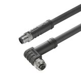 Sensor-actuator Cable (assembled), Connecting line, M12 / M12, Number 