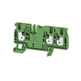 Feed-through terminal block, PUSH IN, 4 mm², 800 V, 32 A, Number of co