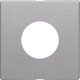 Centre plate for push-button and pilot lamp E10, Q.1/Q.3, alu velvety,
