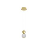 Gold Aluminium  & Acrylic  LED 19 Watt 230 Volt  1232Lm 3200K IP20   D: 30 H: 200 cm Adjustable Height