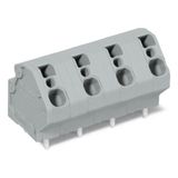 PCB terminal block 4 mm² Pin spacing 10 mm gray