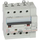 Monoblock differential circuit breaker DX³6000 10kA high inlet screw automatic high outlet 4P 400V~ - 20A - typeAC 300mA