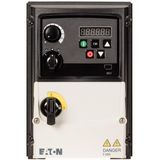 Variable frequency drive, 230 V AC, 1-phase, 2.3 A, 0.37 kW, IP66/NEMA 4X, Radio interference suppression filter, 7-digital display assembly, Local co
