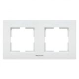 Karre Plus Accessory White Two Gang Frame