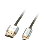 CROMO Slim High Speed HDMI to Micro HDMI Cable with Ethernet, 0.5m Advanced, ultra flexible and light cable for connecting your HDMI devices!