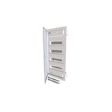 Hollow wall compact distribution board, 4-rows, super-slim sheet steel door