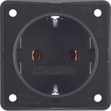 SCHUKO socket outlet, with plug-in terminals, Integro module inserts, 