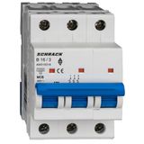 Miniature Circuit Breaker (MCB) AMPARO 10kA, B 16A, 3-pole