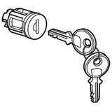 Key barrel type 1242E - for XL³ metal or transparent door - supplied with 2 keys