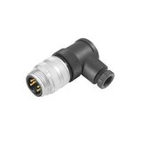 Round plug (field customisable), pin, 90&deg;, Screw connection, 7/8",
