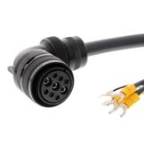G5 series servo motor power cable, 15 m, with brake, 3 to 5 kW