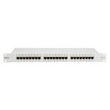 Patchpanel 19" 24xRJ45 shielded, Cat.5e, 1U, RAL7035