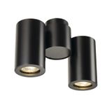 ENOLA_B SPOT double, Wall- & ceiling luminaire 2xGU10, black