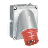 Panel appliance inlet Hypra - IP 44 - 380/415 V~ - 16 A - 3P+N+E - metal