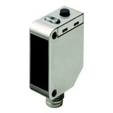 Photoelectric sensor, rectangular housing, stainless steel, red LED, r