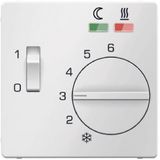 Cen. plate f.thermostat f.+rflr. heat., pivoted, setting knob,Q.1/Q.3,