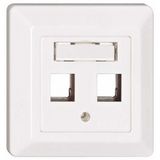 Outlet empty 2 module (SFA)(SFB), 80x80mm, straight, RAL9010