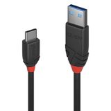 0.15m USB 3.2  Type A to C Cable, 10Gbps,  Black Line USB Type A Male to C Male