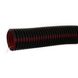 Tube conduit for Ø90mm long pipes with wire pullers for high currents - black with red stripes