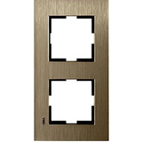 Novella Accessory Aluminium - Bronze Two Gang Frame