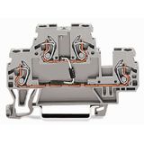 Component terminal block double-deck with diode 1N4007 gray