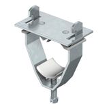 2056U-E40 FT  Clamp clip, for 3 single-core cables, 37-40mm, Steel, St, hot-dip galvanized, DIN EN ISO 1461