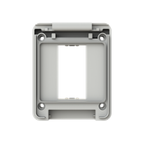IP55 enclosure, 1 place, 2 modules width with Clamp Grey - Chiara