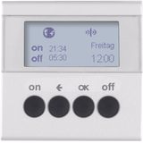 KNX radio timer quicklink, display, S.1/B.3/B.7, p. white, matt, plast