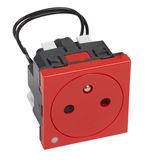 2P+E F/B AUTOMATIC TERMINALS LED SURFACE RED EUROPE
