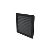 Exhaust filter (cabinet), IP54, black, EMC version: EN 61000-3-2,-3, E