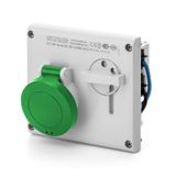 INTERLOCKED SOCKET 3P+E IP44 32A 2h >50V