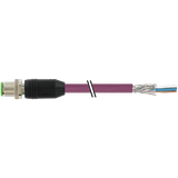 M12 male 0° B-cod. with cable shielded PUR 3x2x0.25 shielded vt 20m