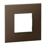 British standard plate Arteor square version 2 modules - dark bronze