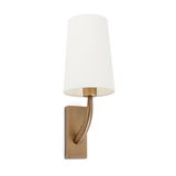 REM OLD GOLD WALL LAMP WHITE LAMPSHADE