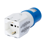 SYSTEM ADAPTOR - FROM INDUSTRIAL TO DOMESTIC IP44 - SOCKET-OUTLET 2P+E 16A 230V ac 50/60HZ - 1 PLUG 2P+E 10/16A DUAL AMP (P30/P17)