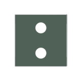 8555.2 CM 2RCA con unit cover plate XLR 1 gang Green - Sky Niessen