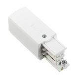 Lighting track accessory Power feed connection, white