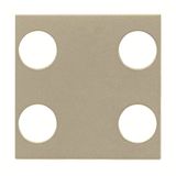 N2221.4 CV Cover plate for Switch/push button Central cover plate Champagne - Zenit